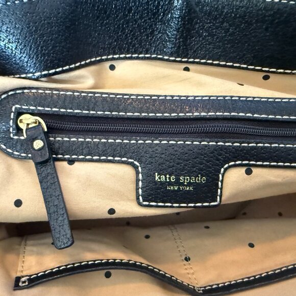 Kate Spade New York Green & White Canvas Stripe Tote - Picture 4 of 9